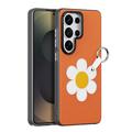 Coque Samsung Galaxy S26 Ultra Dux Ducis Luvy avec anneau de doigt/dragonne - Orange / Marguerite