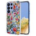 Coque Samsung Galaxy S26 Ultra en TPU à motif floral - Lys