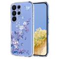 Coque Samsung Galaxy S26 Ultra en TPU à motif floral - Violete