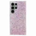 Coque Samsung Galaxy S26 Ultra en TPU Glitter Flakes - Rose