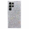 Coque Samsung Galaxy S26 Ultra en TPU Glitter Flakes - Argenté