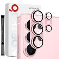 Samsung Galaxy S26 Ultra Northjo Protection complète de l'objectif de l'appareil photo en métal mat et verre trempé - Rose