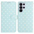 Coque portefeuille pour Samsung Galaxy S26 Ultra à motifs de pois - Bleu