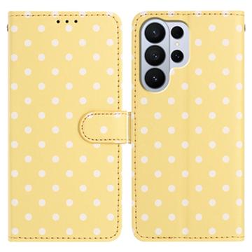 Étui portefeuille pour Samsung Galaxy S26 Ultra à motifs de pois