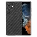 Coque haut de gamme Samsung Galaxy S26 Ultra avec texture en fibre de carbone - Noire
