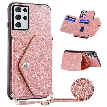 Coque avec Porte-Cartes Samsung Galaxy S26 Ultra Stardust - Rose