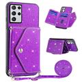 Coque avec Porte-Cartes Samsung Galaxy S26 Ultra Stardust - Violete
