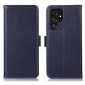 Étui Samsung Galaxy S26 Ultra en cuir avec RFID - Bleu