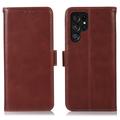 Étui Samsung Galaxy S26 Ultra en cuir avec RFID - Marron