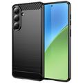 Coque Samsung Galaxy S26+ en TPU Brossé - Fibre de Carbone - Noire