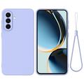 Coque Samsung Galaxy S26+ en silicone liquide avec dragonne - Violete