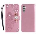 Etui hibou Samsung Galaxy S26+ avec strass - Rose Doré