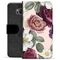 Étui Portefeuille Premium Samsung Galaxy S8 - Fleurs Romantiques