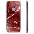 Coque Hybride Samsung Galaxy S9 - Marbre Rouge