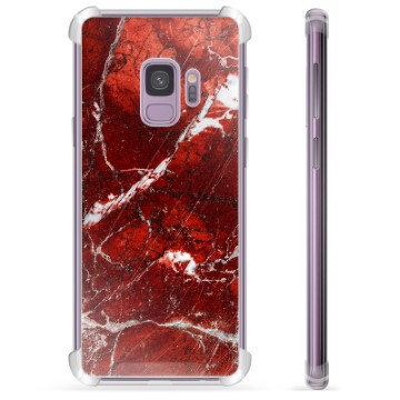 Coque Hybride Samsung Galaxy S9 - Marbre Rouge