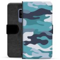 Étui Portefeuille Premium Samsung Galaxy S9+ - Camouflage Bleu