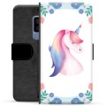 Étui Portefeuille Premium Samsung Galaxy S9+ - Licorne