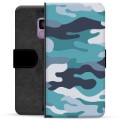 Étui Portefeuille Premium Samsung Galaxy S9 - Camouflage Bleu