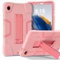 Étui hybride de style robot Samsung Galaxy Tab A11 avec béquille - Rose