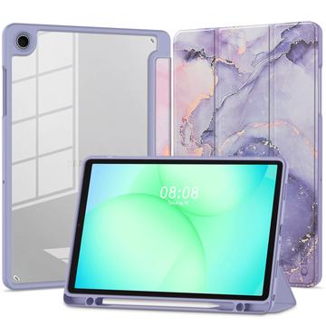 Étui à trois volets Samsung Galaxy Tab A11+/A9+ Tech-Protect SmartCase Pen Hybrid - Violet Marble