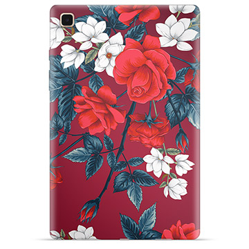 Coque Samsung Galaxy Tab A7 10.4 (2020) en TPU - Fleurs Vintage