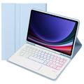 Étui clavier Bluetooth Samsung Galaxy Tab S10 Lite/S10 FE/S9 FE/S9 - Azur Clair