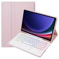 Étui clavier Bluetooth Samsung Galaxy Tab S10 Lite/S10 FE/S9 FE/S9 - Rose