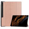 Étui à Rabat Smart Samsung Galaxy Tab S10 Ultra - Série Tri-Fold - Rose Doré