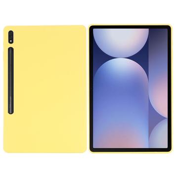 Coque Samsung Galaxy Tab S10+ en Silicone Liquide - Jaune