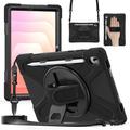 Étui Samsung Galaxy Tab S11 avec Sangle Heavy Duty 360 - Noir