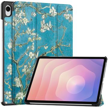 Étui Smart Folio Samsung Galaxy Tab S11 Tri-Fold Series - Fleurs Blanches