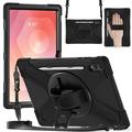 Étui Samsung Galaxy Tab S11 Ultra avec Sangle Heavy Duty 360 - Noir