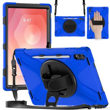 Étui Samsung Galaxy Tab S11 Ultra avec Sangle Heavy Duty 360 - Bleu / Noir
