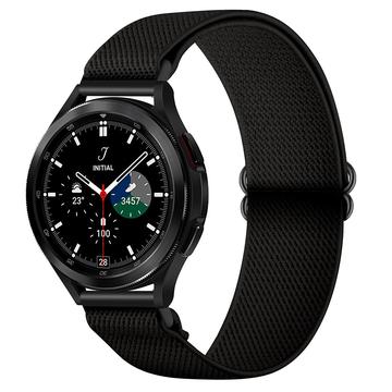 Samsung Galaxy Watch4/Watch4 Classic/Watch3/Active2/Active/Gear Sport/Gear S2 Classic Bracelet tressé en nylon - 20mm - Noir