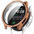 Coque Samsung Galaxy Watch7 en Décorative Strass avec Protecteur d'écran - 40mm - Rose Doré