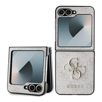 Coque Hybride Samsung Galaxy Z Flip6 Guess 4G Big Metal Logo - Rose