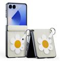 Coque Samsung Galaxy Z Flip7 Dux Ducis Luvy avec anneau de doigt/dragonne - Blanche / Étoile
