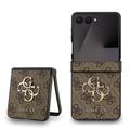 Coque Hybride Samsung Galaxy Z Flip7 Guess 4G Big Metal Logo - Marrone