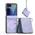 Coque Samsung Galaxy Z Flip8 Dux Ducis Luvy avec anneau de doigt/dragonne - Violete / Coquillage