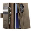 Étui portefeuille Samsung Galaxy Z Fold7 Caseme 033 en texture de veau avec blocage RFID