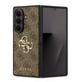 Coque Hybride Samsung Galaxy Z Fold7 Guess 4G Big Metal Logo - Marrone
