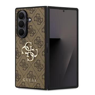 Coque Hybride Samsung Galaxy Z Fold7 Guess 4G Big Metal Logo - Marrone