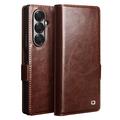 Etui Portefeuille Samsung Galaxy Z Fold7 en Cuir Qialino Classic - Dunkelbraun