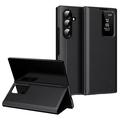 Étui à rabat Samsung Galaxy Z Fold7 Smart Clear View avec fente pour carte - Noir