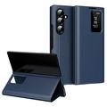 Étui à rabat Samsung Galaxy Z Fold7 Smart Clear View avec fente pour carte - Saphir