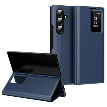 Étui à rabat Samsung Galaxy Z Fold7 Smart Clear View avec fente pour carte - Saphir