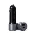 Satechi Power Delivery 72W Chargeur de voiture W. USB-A & USB-C - Space Grey