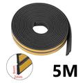 Bande d'étanchéité EPDM auto-adhésive pour portes et fenêtres - 5m, 9x4mm - Noir