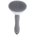 Brosse de toilettage autonettoyante - Peigne de massage et d'épilation pour chiens et chats - Gris