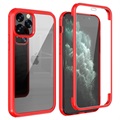 Coque Hybride iPhone 11 Pro - Série Shine&Protect 360 - Rouge / Transparent